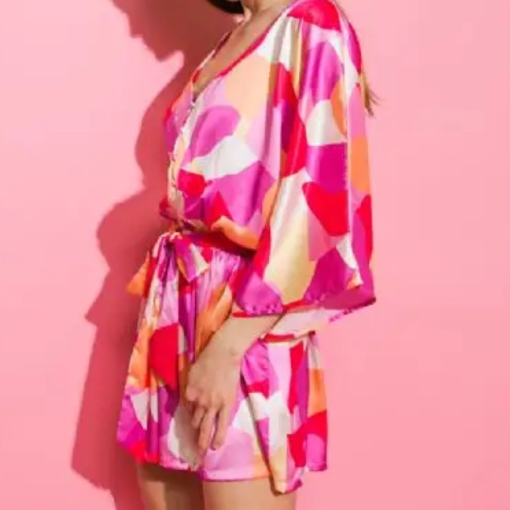 Romper Vibrant Pink and Red - Picture 3 of 5